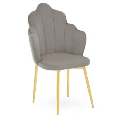 Tian Grey Velvet Dining Chair