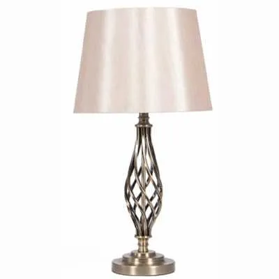 Antique Brass Metal Table Lamp Complete
