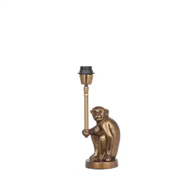 Antique Brass Metal Monkey Table Lamp