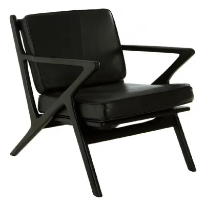 Kendari Black Teak Wood Chair