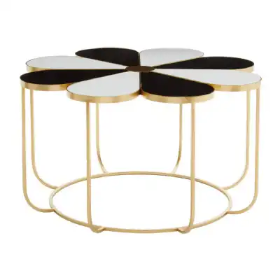 Jodie Black and White Top Petal Shape Table