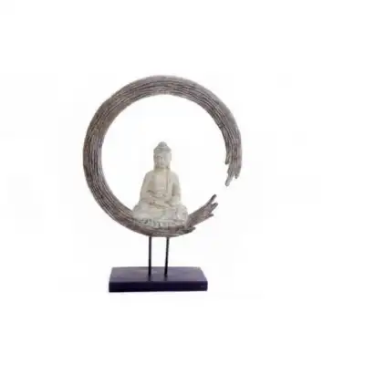 62.5Cm Round Budhha Decor Sculpture