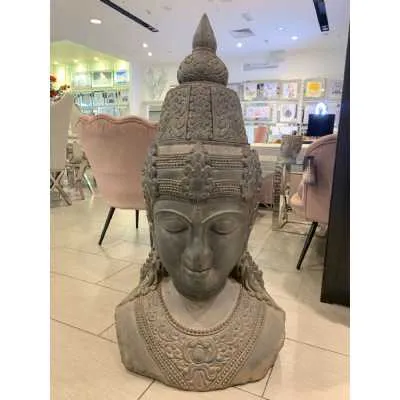 107cm XL Thai Buddha Head Stone Effect Statue