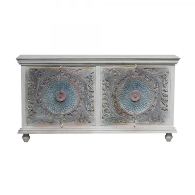 Hand Carved Sideboard with 4 Doors