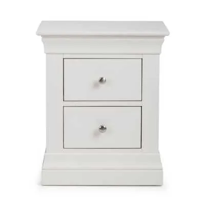 Clermont 2 Drawer Bedside White
