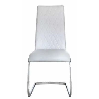 Leena Light Grey Chrome Dining Chair