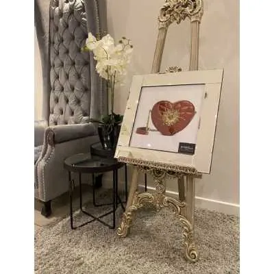 D&G Red Heart Fashion Handbag Wall Art Mirror Frame