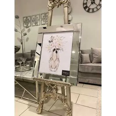 Jimmy Choo Geo Vase Nude Flower Wall Art Mirror Frame