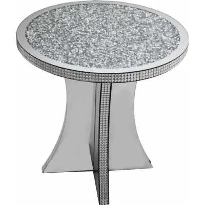 Falcon Crushed Stone Mirror Round Table