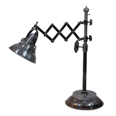 Upcycled Lighting And Furniture Reclaimed Iron Steampunk Theme Adjustable Table Lamp