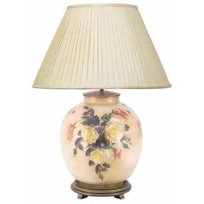 Classic Rose Large Glass Table Lamp