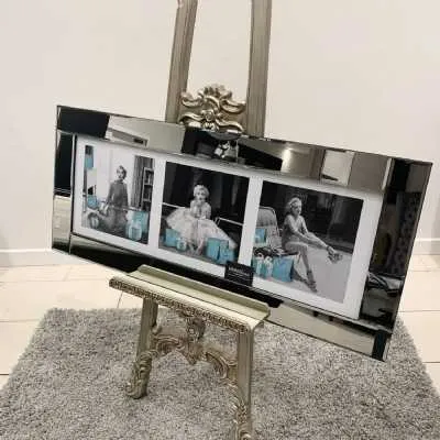 Marylin Monroe Tiffany And Co. Triple Collage Mirror Frame