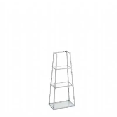 Logan Steel And Clear Glass 3 Tier Ladder Display Unit