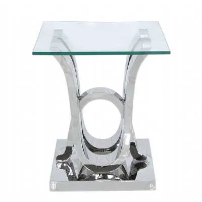 Delia End Table Stainless Steel Table