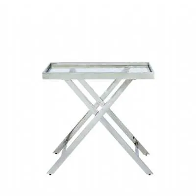 Evan Stainless Steel Console Table