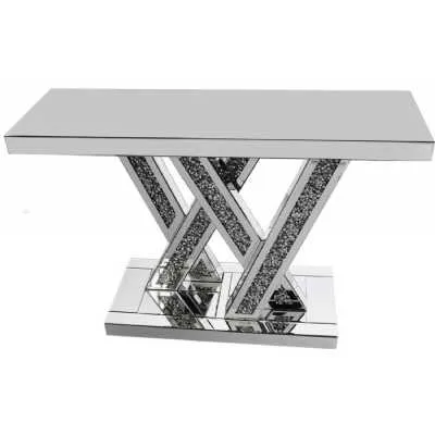 Falcon Crushed Stone Mirror Console Table