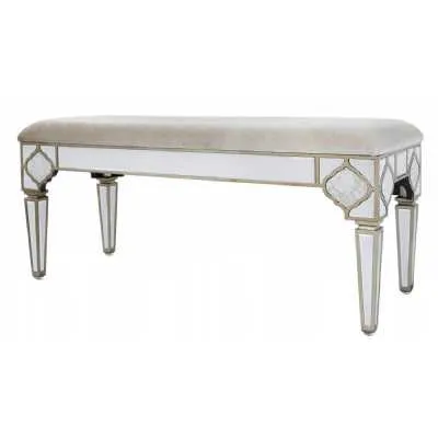 Morocco Mirror Seat Bench Gold
