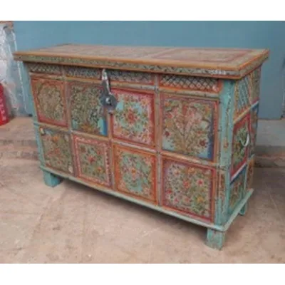 Hand Painted Sideboard with Chest Lid