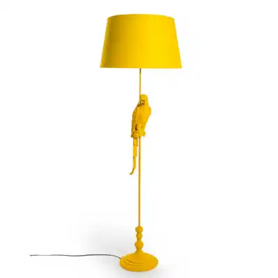 Yellow Parrot Floor Lamp