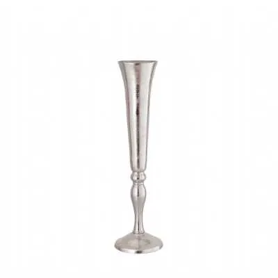 Luxe 69cm Fluted Vase Nickel