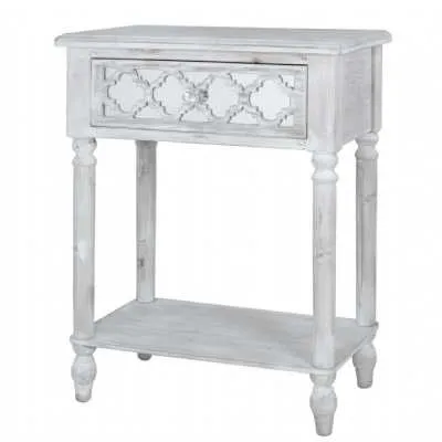 Horton Beach 1 Drawer End Table Washed Ash And Mirror