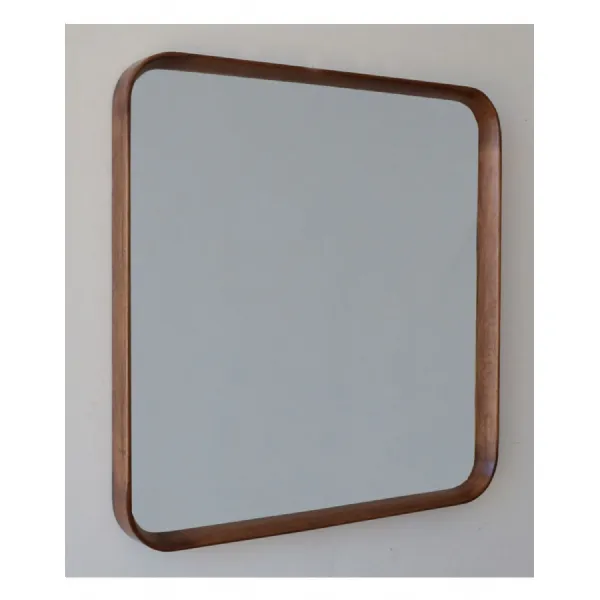 Extra Large Square Oak Wood Framed Dovetail Wall Mirror