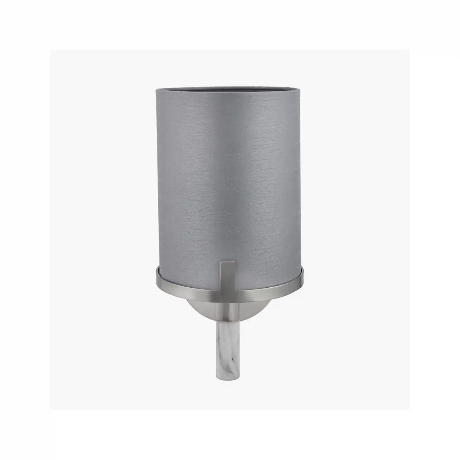 Brushed Nickel and Grey Marble Effect Wall Light