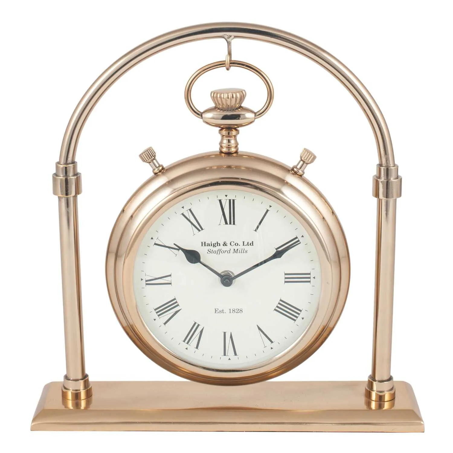 Antique Brass And Glass Carriage Clock