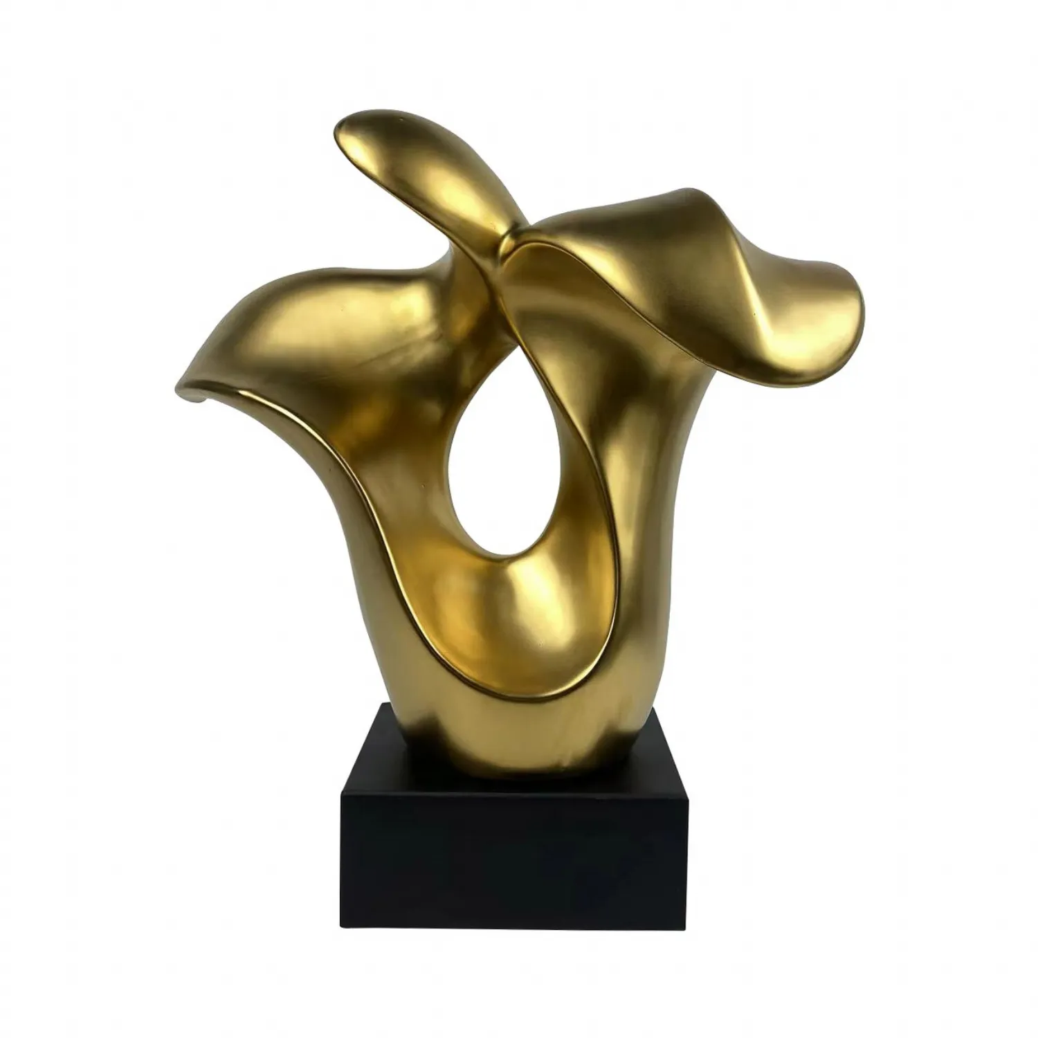 48. 5cm Matte Gold Abstract Sculpture