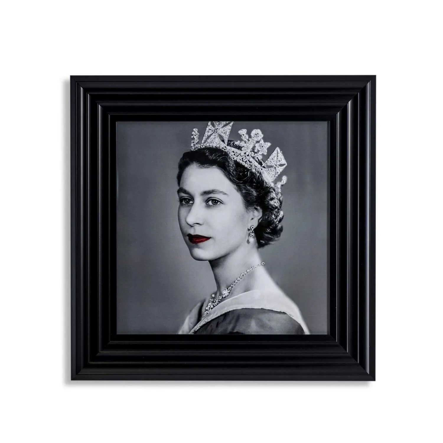 Queen Elizabeth Wall Art Print with Jewels