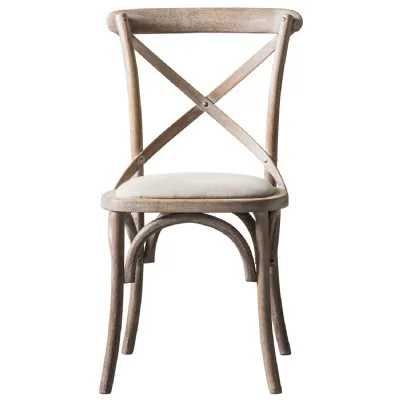 Natural Wood Cafe Bistro Farmhouse Dining Chair