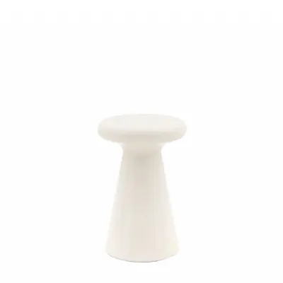 Cream Gloss Small Round Side Table