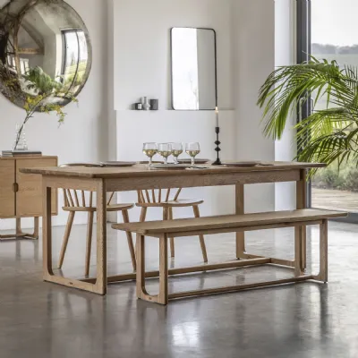 Natural Oak Large Extending Dining Table