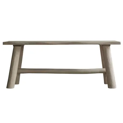 Natural Rustic Wood Short 110cm Kitchen Dining Bench