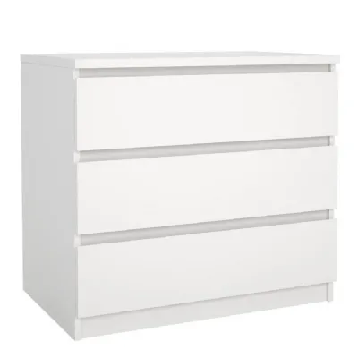 Naia Chest of 3 Drawers in White