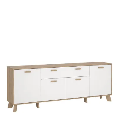 Ikast Sideboard 4 Doors + 1 Drawer in Jackson Hickory and White