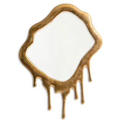 Extra Large Gold 'Dali' Drip Aluminium Wall Mirror