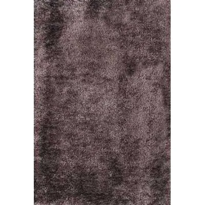 Indigo Plain Charcoal Modern Polyester Shaggy Rug Carpet 200 x 290