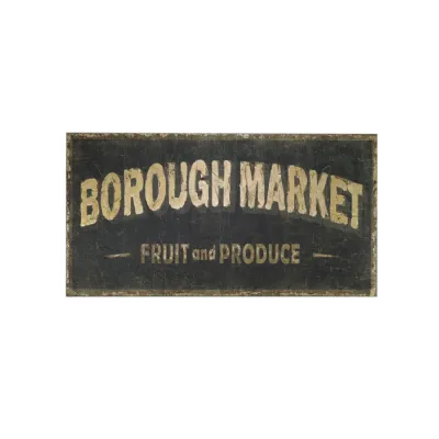 Extra Large Antiqued 'Borough Market' Wall Sign