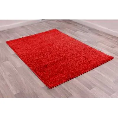 RETRO SHAGGY PLAIN RED 150 x 210