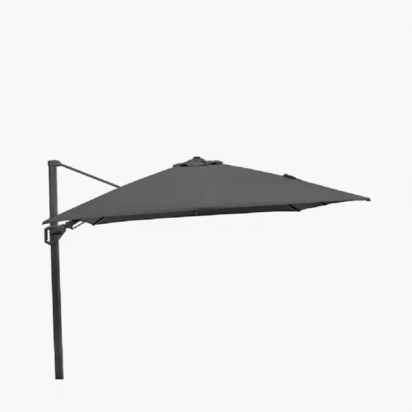 Grey Polyester 3m Square Outdoor Cantilever Parasol