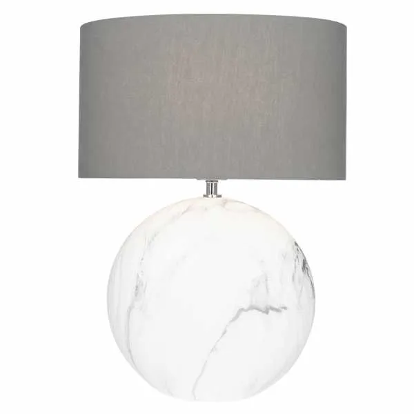 Large Marble Effect Ceramic Table Lamp