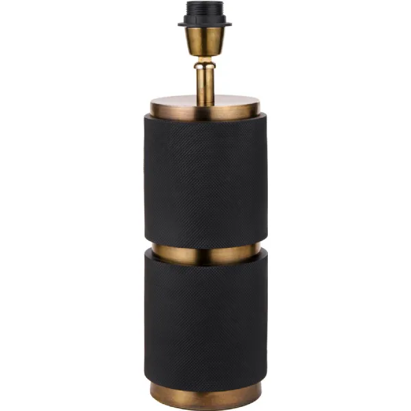 Alnico Black and Brass Metal Textured Table Lamp