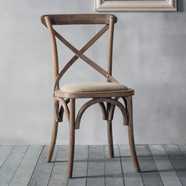 Natural Wood Cafe Bistro Farmhouse Dining Chair