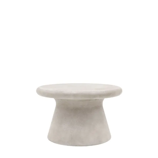 Concrete Effect Small Round Coffee Table