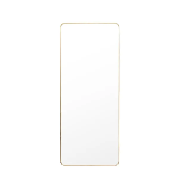 Gold Framed Plain Rectangular Leaner Wall Mirror