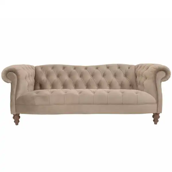 Kentwell Champagne Velvet Chesterfield Sofa