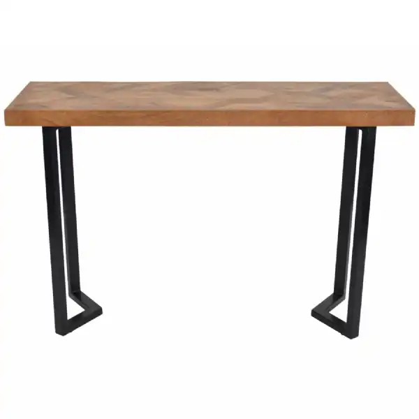 Console table with black deals metal legs