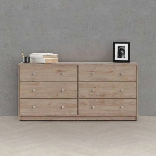 Oak double clearance chest of drawers