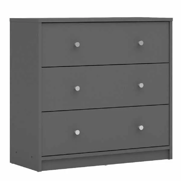 Chest of 3 Drawers in Grey